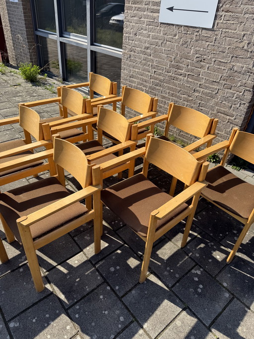 10 sedie vintage in compensato anni '80