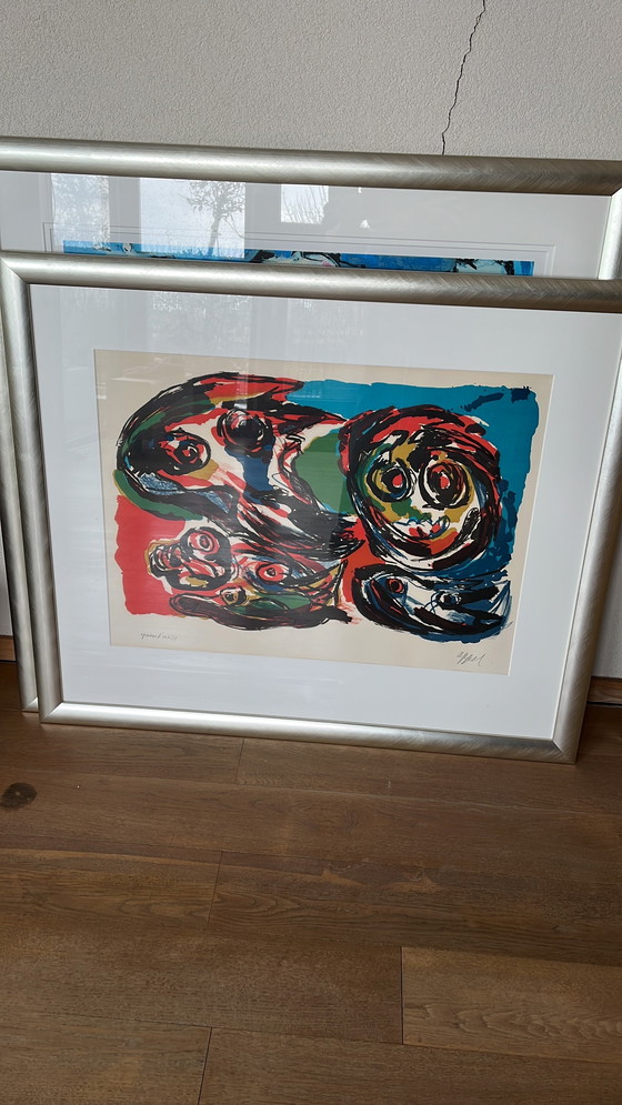 Image 1 of Karel Appel screenprint Four Heads