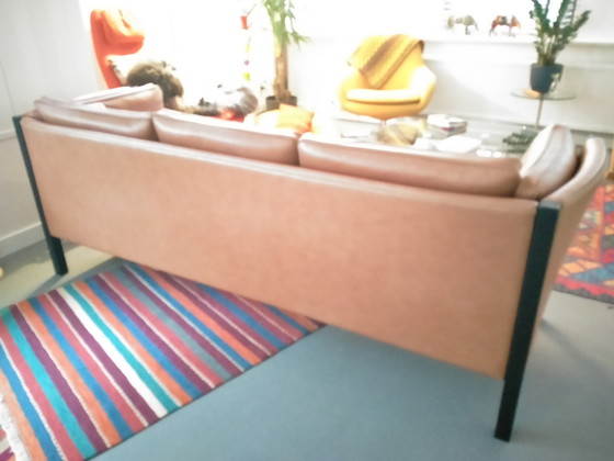 Image 1 of Klassieke leren design 3-zitsbank