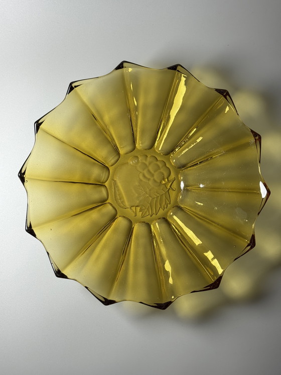 Image 1 of Cuenco y plato bajo mesa, década de 1930 - Verrerie de Scailmont