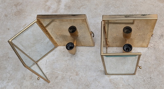 Image 1 of Messing wandlampset