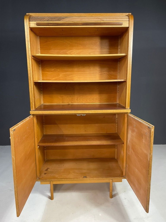 Image 1 of Mid-Century Sideboard by Interiér Praha with Tambour Top, 1960s Czechoslovakia