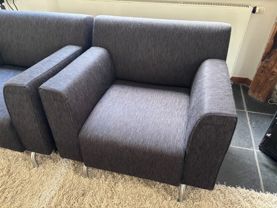 Système de canapé et 2 fauteuils Pode de Leolux – Metal, Textile (photo 4 of 5)
