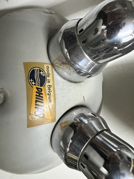 Lot De 3 Spots Appliques / Plafonniers Vintage Philips – Années 1950 – Metal, Chrome (photo 2 of 7)