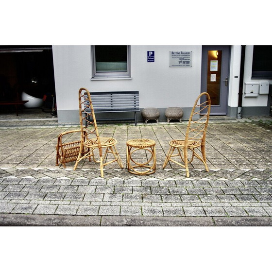 Image 1 of Vintage bamboo living room set by Bonacina and Albini, 1960