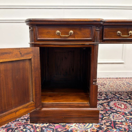 Scrivania inglese classica in pelle verde – Scrivanie, Leather, Wood (photo 13 of 21)
