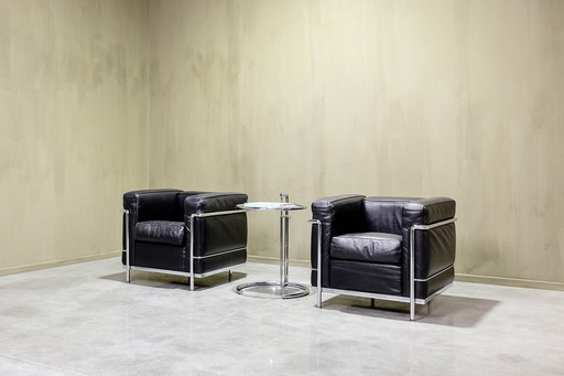 Corbusier LC2 armchairs, 2x