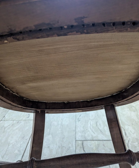 Image 1 of Poltrona antica in noce e canna di Gio Ponti di ispirazione italiana