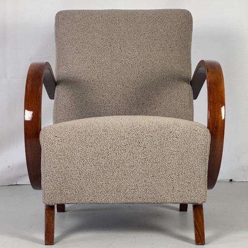 Paar Jindřich Halabala H-410 Sessel, Tschechoslowakei, 1930er Jahre