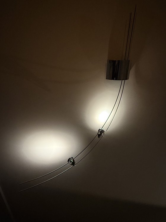 2 Rolf Benz Lamps (Pendant Lamp and Ceiling Lamp) – Lighting, Metal, Wood (photo 9 of 10)