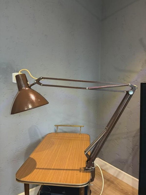 Lampada da tavolo da architetto Luxo L-1 di Jacob Jacobsen, marrone, anni '60