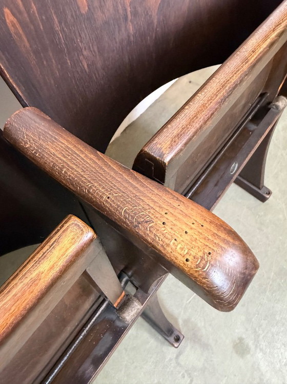 Vintage Two-Seat Cinema Bench from Thonet, 1950s – Folding chairs, Wood (photo 14 of 21)