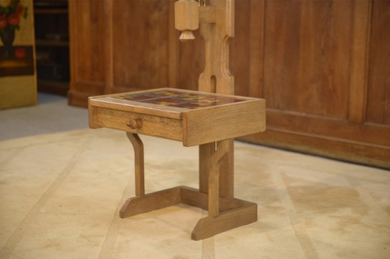 Image 1 of Mesita de noche de roble de Guillermo y Chambron para Your Home, década de 1950.