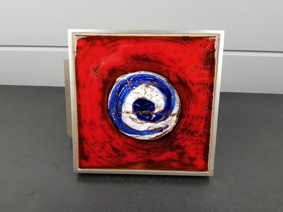 Image 1 of Maniglia per porta d'epoca unica (1950-1970) con piastrelle in ceramica, 1950-1970 Belgio