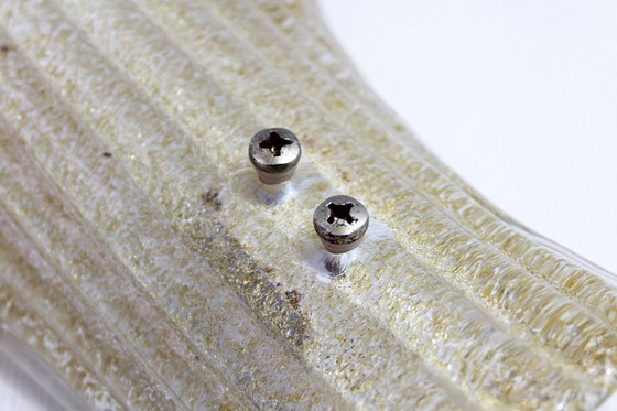 Image 1 of Hillebrand Wandleuchte Aus Goldenem Glas 1970