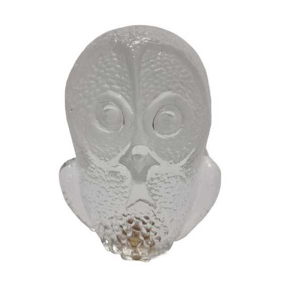 Image 1 of Gufo di cristallo svedese di Mats Jonasson, fine del XX secolo