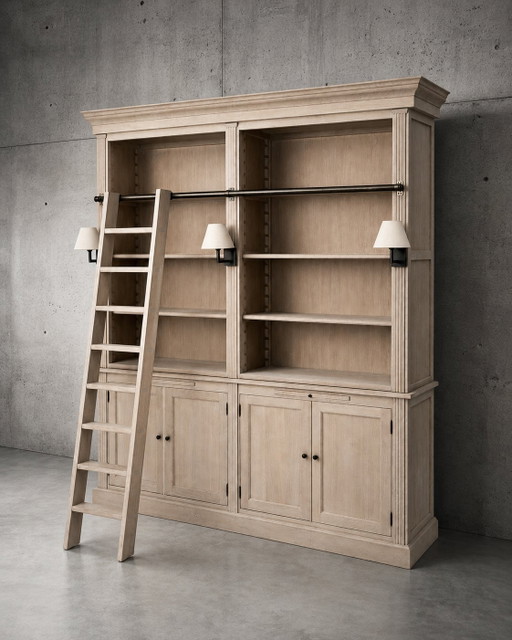 Armario biblioteca Charrell Home Interiors con escalera – 240 x 206 x 47 cm – vitrinekasten (photo 2 of 5)