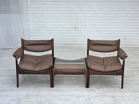 Jaren 70, Deens Design van Kristian Vedel, Modulaire bank, Model Modus. – Modulaire banken, Wood (photo 8 of 25)