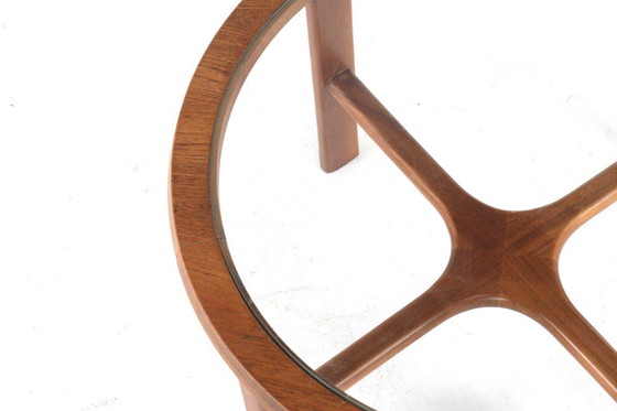 Image 1 of G-Plan round coffee table teak with glass vintage