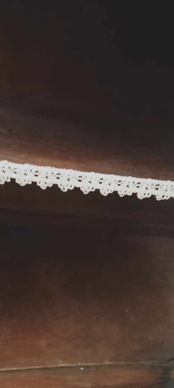 Image 1 of Autentica vecchia credenza da tè olandese, vetrina con anta curva e vetro inciso