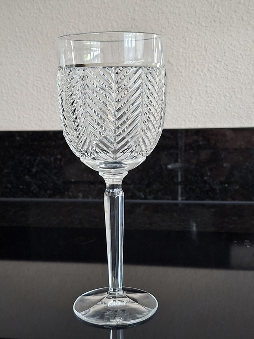 Ralph Lauren Crystal Herringbone Wijnvat Glas - Zeldzaam