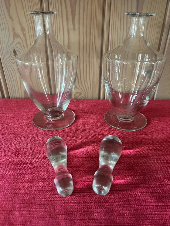 Paar Karaffen. Massives Glas., Gläser & Karaffe, Kristall, Transparent (Foto 5 von 6)