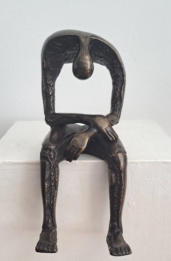 Bronze statue of a man, Melancholy