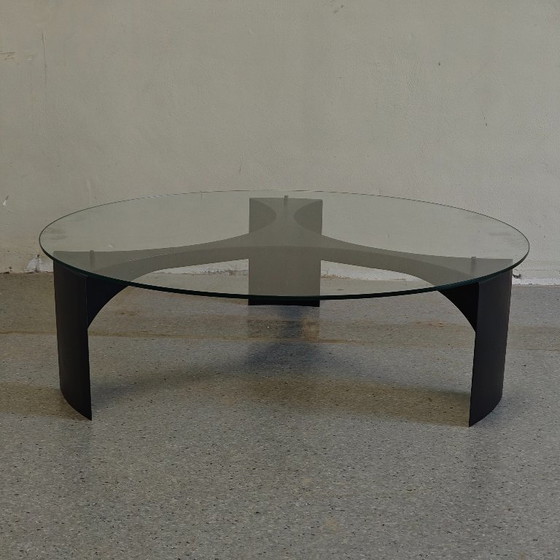 Image 1 of Vintage space age coffee table glass metal