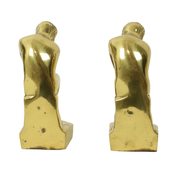 Image 1 of Italienische Messing-Buchstützen Der Denker