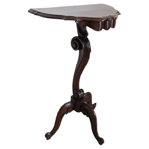 Gueridon Table in Walnut, Early 20th Century
