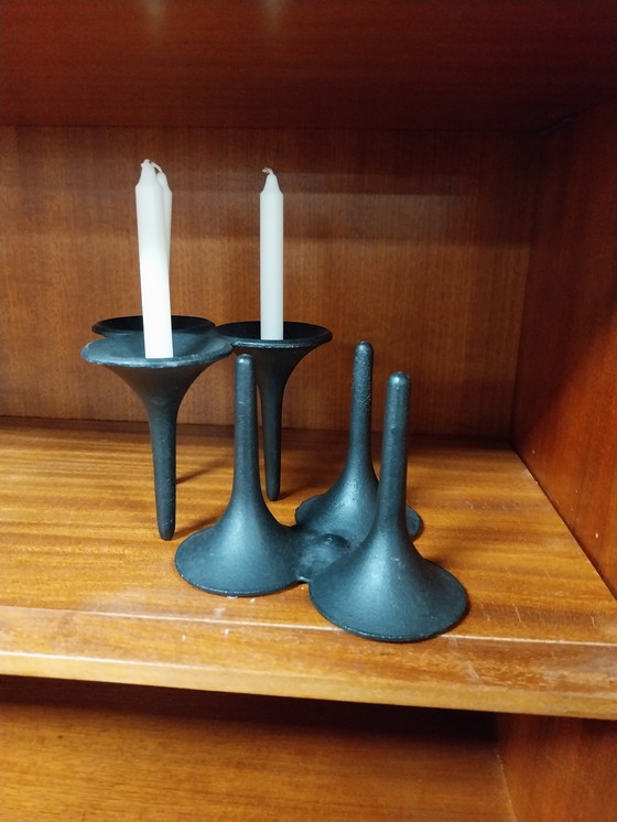 Image 1 of 2 x Jens Quistgaard 1970's candlesticks 3 candles