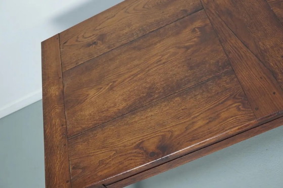 Image 1 of Tavolino da caffè rustico francese in rovere, inizio XX secolo