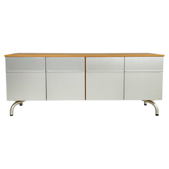 Sideboard aus Pergament und Missoni-Stoff von Angelo Mazzola für Salpol, 1980 – Martin, Wood, Metal (photo 5 of 26)
