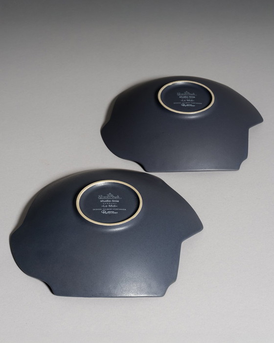 Image 1 of Gilbert Portanier for Rosenthal Studio-Line "Le Midi" Twin Plates, 1980s