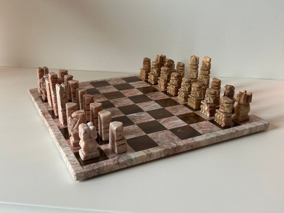 Image 1 of Complete vintage marble chess set