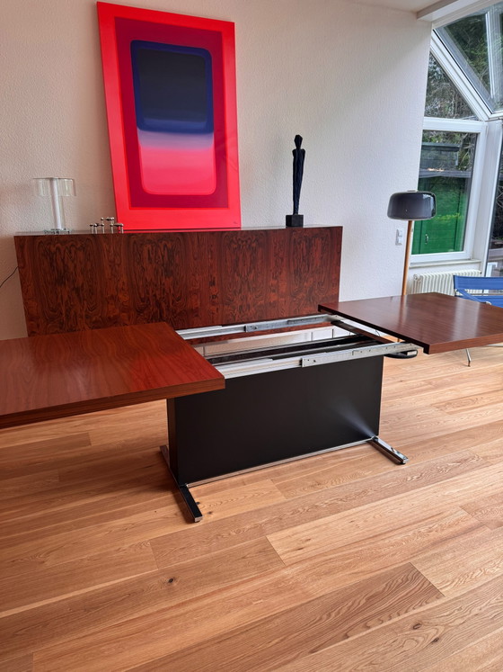 Mid Century dining table - extendable - conference table – Wood (photo 3 of 5)
