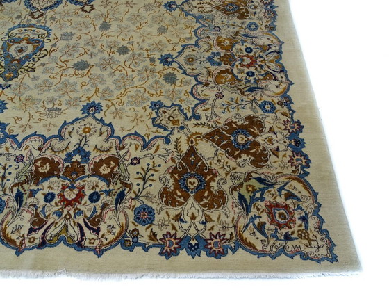 Image 1 of Exklusiver, halb antiker XXL-Keshan-Teppich – 428 x 318 cm – handgeknüpfter Perserteppich