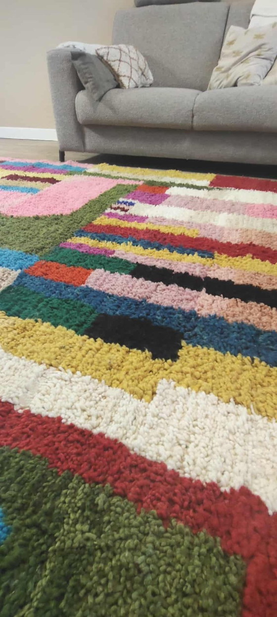 Image 1 of Tapis berbère 295 x 200 Boho tapis en laine neuve marocain