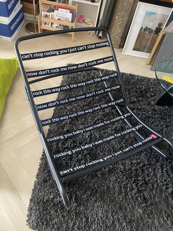 Image 1 of Fatboy zitzak et cadre rock and roll schommelstoel