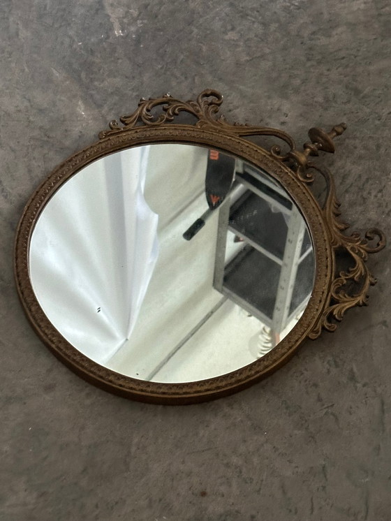Image 1 of Miroir - Laiton, Verre - Miroir en laiton
