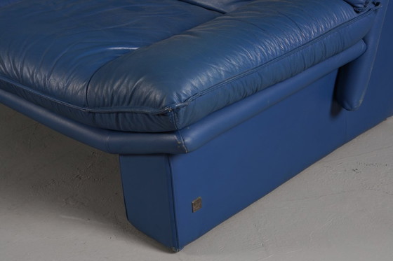 Image 1 of Sofá posmoderno de cuero Nicoletti Salotti, Italia, años 80