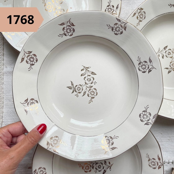 Piatto Fondo Individuale in Maiolica Floreale Vintage – Stoviglie, Retro (photo 7 of 19)