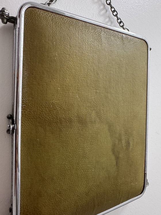Image 1 of 1950s beveled triptych barber mirror