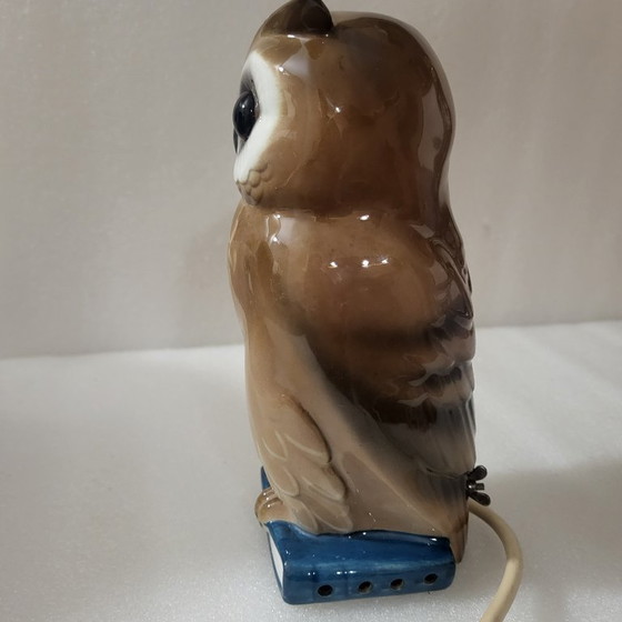 Image 1 of Vintage ceramic owl lamp/nightlight, 1950s-60s, Germany