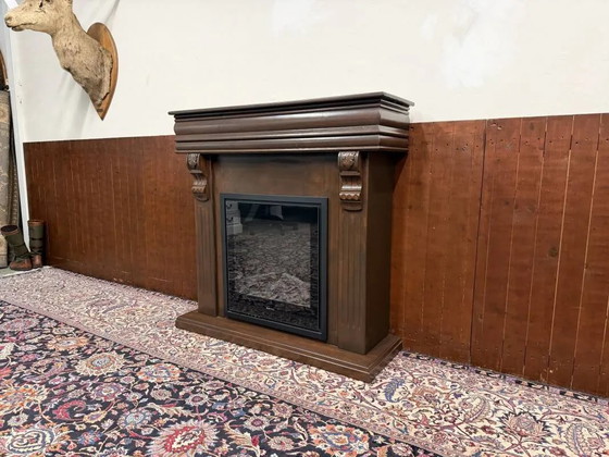Classic English Decorative Fireplace, Decorative Objects, Brown, Chesterfield (photo 6 of 19)