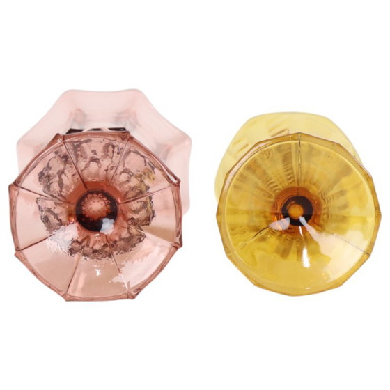 Pair of Colored Glass Vases from the Art Deco Period – Vintage (photo 12 of 12)