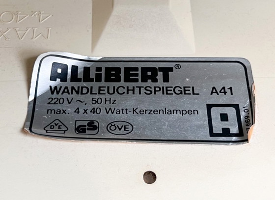 Image 1 of Rond verlichte A41 designspiegel van Allibert, 1970's