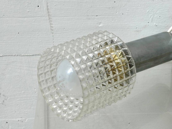 Lampada a sospensione di metà secolo con paralume in vetro testurizzato, anni '60/'70 – Plafoniere, Glass (photo 3 of 13)