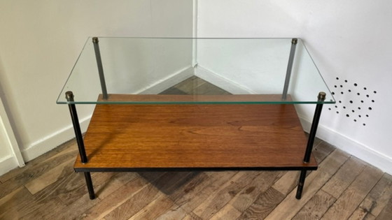 1960 Double-Tier Coffee Table – Saint Gobain, Brass, Metal (photo 22 of 31)