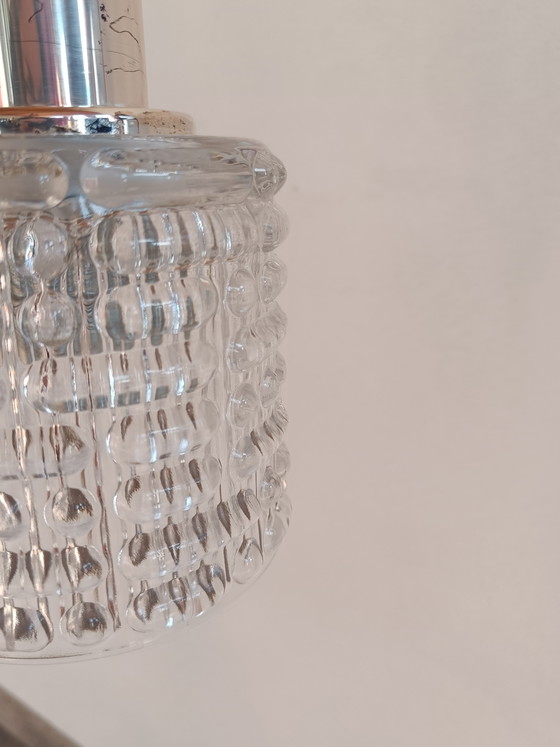 Image 1 of Vintage pendant light with Bosman-style glass for RAak, 1960s–70s
